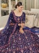 Sparkling Silk Navy Blue A Line Lehenga Choli