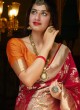 Sparkling Weaving Red Bollywood Saree