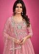 Pink Designer Pure Georgette Anarkali Style Gown