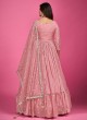 Pink Designer Pure Georgette Anarkali Style Gown