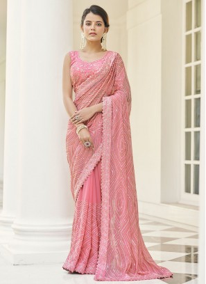 Spellbinding Faux Georgette Designer Saree