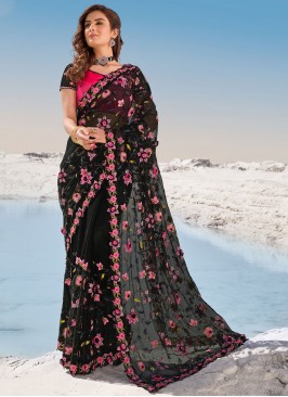 Staggering Black Classic Saree