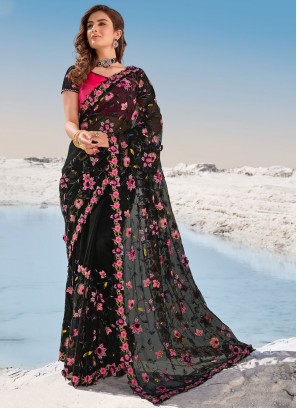 Staggering Black Classic Saree