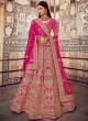 Staring Fancy Fabric Embroidered Hot Pink Lehenga Choli