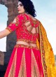 Stunning Pink Banarasi Silk A Line Lehenga Choli