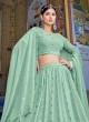 Sea Green Sequins Georgette Lehenga Choli