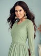 Green Faux Georgette Designer Salwar Kameez