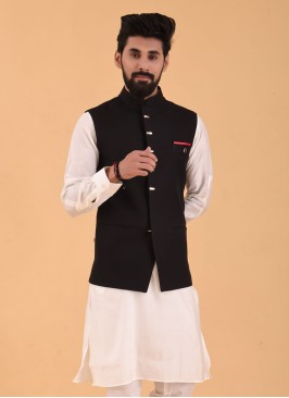 Stylish Black Color Nehru Jacket