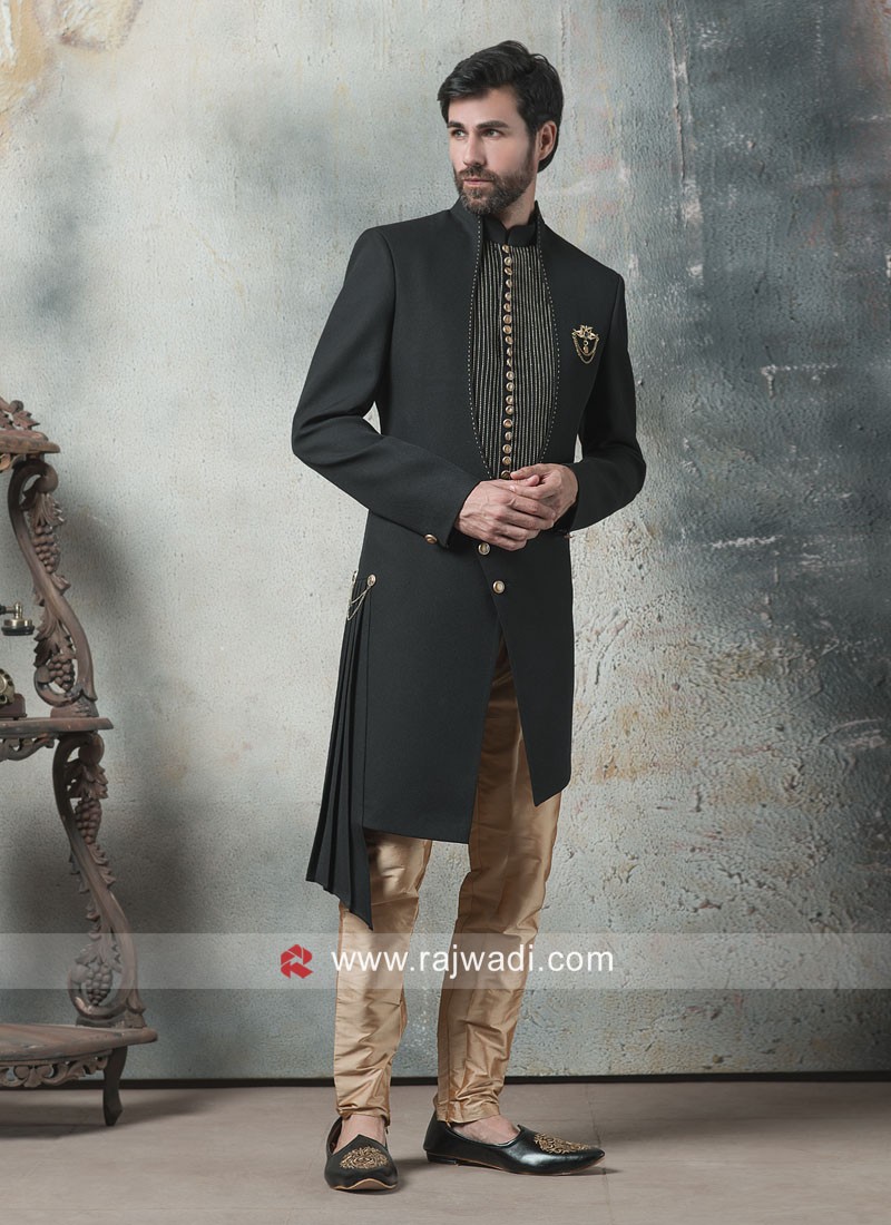 Elegant black indo hot sale western attire