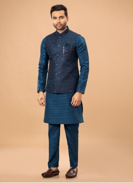 Stylish Embroidered Nehru Jacket Set