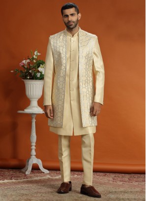 Stylish Embroidered Nehru Jacket Set