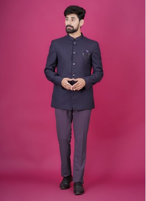 Stylish Indigo Color Jodhpuri Suit