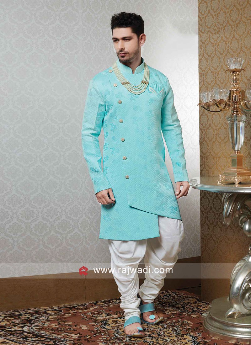 Firozi colour hot sale sherwani