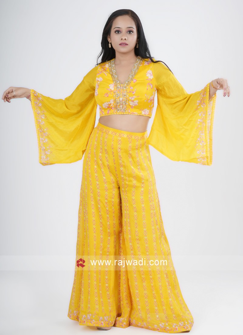 Yellow best sale designer top