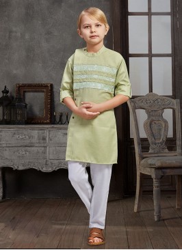 Stylish Kurta Pajama In Pista green Color