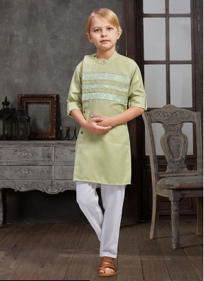 Stylish Kurta Pajama In Pista green Color