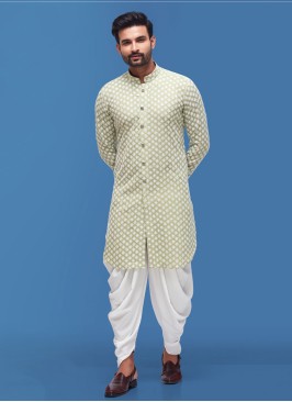 Stylish Lucknowi Work Silk Indowestern