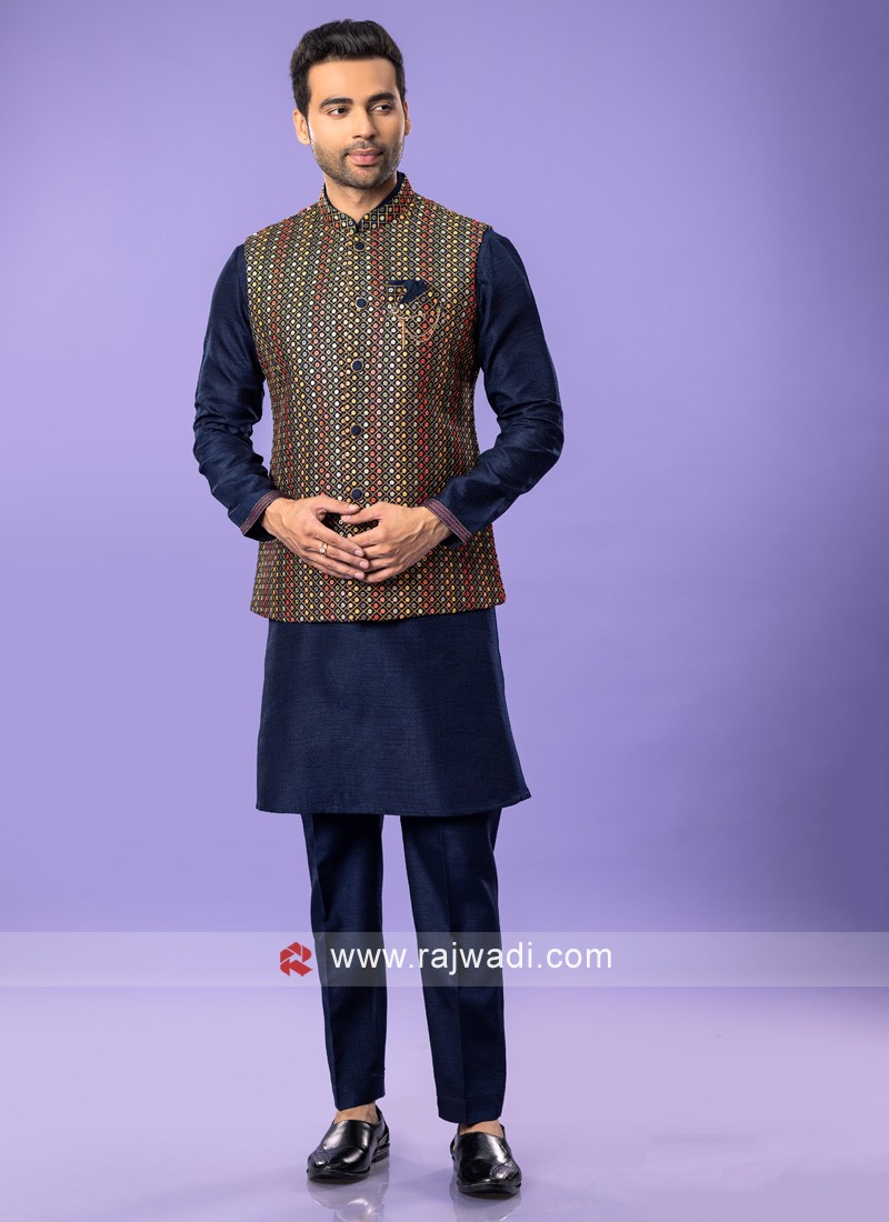 Men's Nehru Jacket, Bulk Grooms men Indian Ethnic Waist Coat for Men W –  Neel Creations By Saanvi