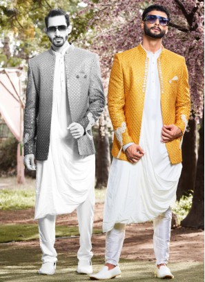 Stylish Shaded Color Indowestern Set For Men