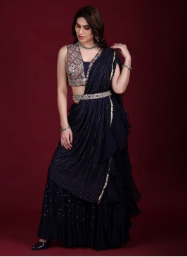 Stylish Indowestern Sharara Suit For Wedding