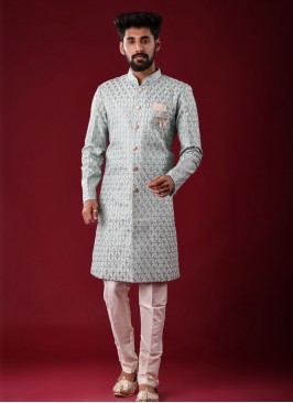 Stylish Thread Work Indowestern For Men