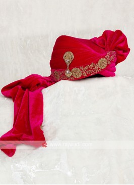 Stylish Velvet Grooms Turban