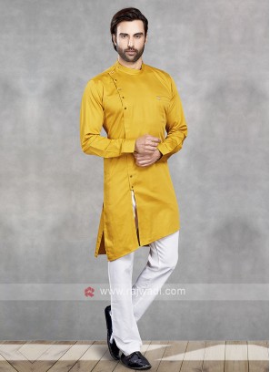 Stylish Yellow & White Kurta Pajama