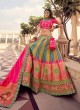 Subtle Green and Pink Lehenga Choli