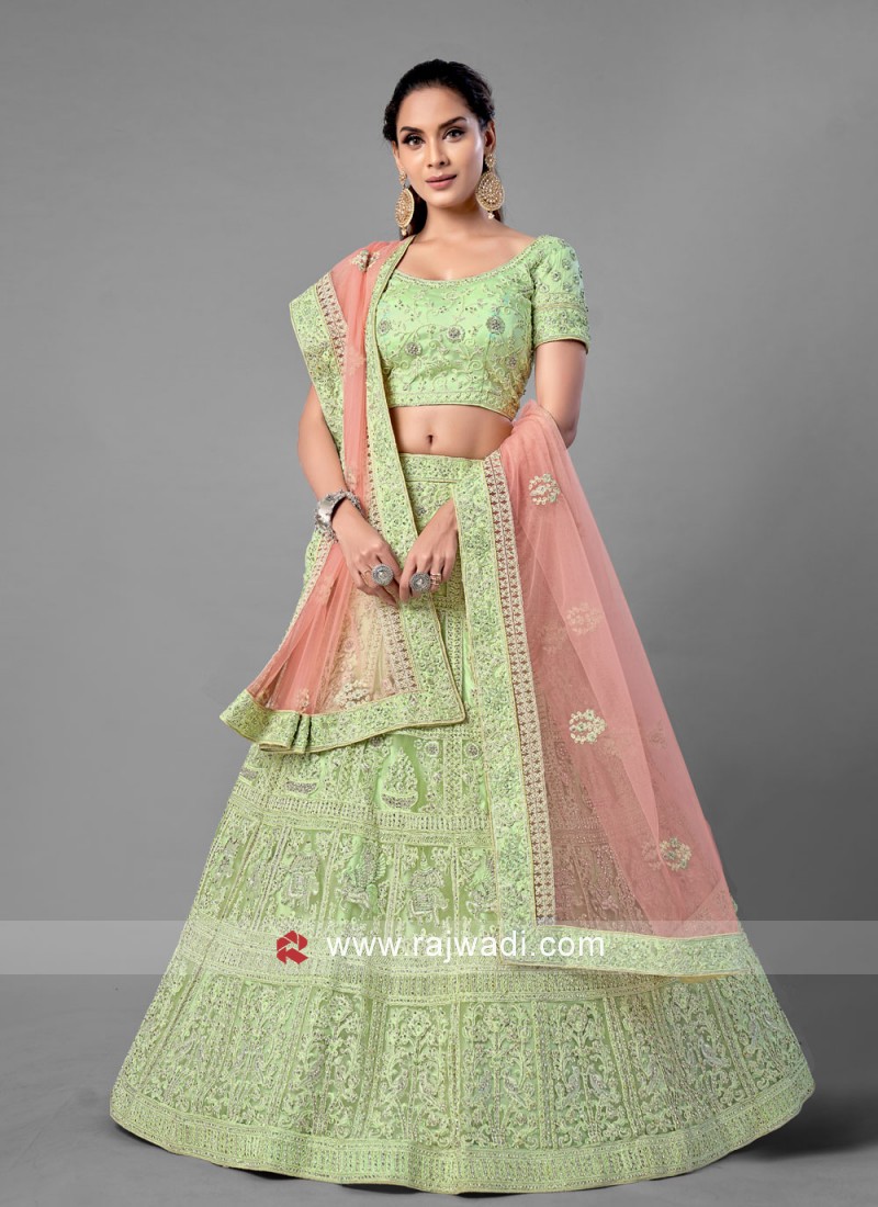 Sea Green Color Crepe Fabric Dori And Sequins Work Lehenga - Shivam  E-Commerce at Rs 9699.00, Surat | ID: 2853017728762
