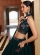 Dark Green Floral Embroidered Georgette Designer Lehenga Choli