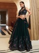 Dark Green Floral Embroidered Georgette Designer Lehenga Choli