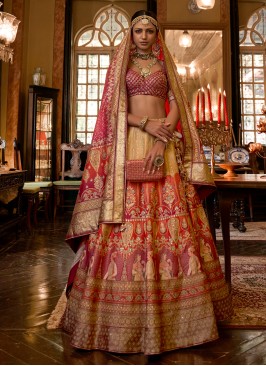 Multi Color Designer Wedding Lehenga Choli