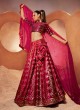 Magenta Sequins Velvet Trendy Lehenga Choli