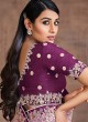 Swanky Lavender Embroidered Net Classic Saree