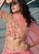 Tantalizing Pink Sequins Organza Lehenga Choli