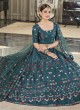 Silk A Line Lehenga Choli in Teal Color