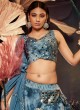 Soothing Aqua Blue Sequins Designer Lehenga Choli