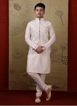 Thread Work Nehru Jacket Suit