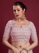 Pink Georgette Embroidered Designer Lehenga Choli