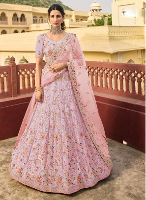 Buy Pleasing Sea Green Mirror Work Rajwadi Silk Wedding Lehenga