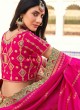 Titillating Pink Resham Banarasi Silk Lehenga Choli