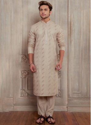 Traditional Beige Kurta Pajama