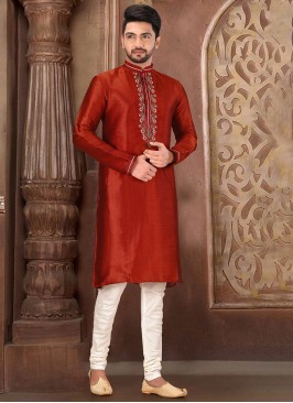 Traditional Red Kurta Pajama