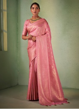 Traditional Pink Kanjivaram Silk Saree