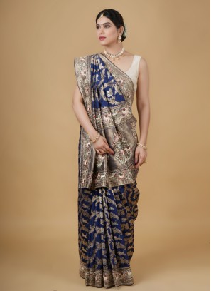 Traditional Wear Banarasi Silk Saree For Wedding