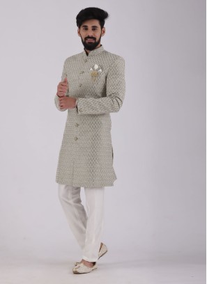 Traditional Wear Emboridered Inddowestern For Men