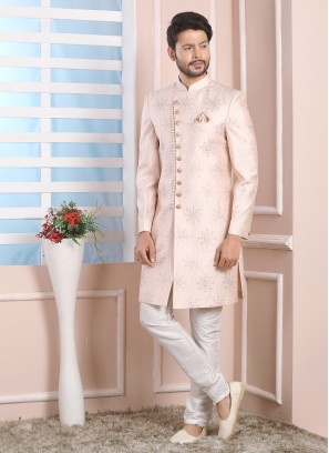 Traditional Wear Light Pink Indowestern