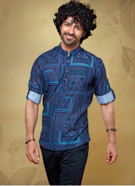 Trendy Kurta in Medium Blue