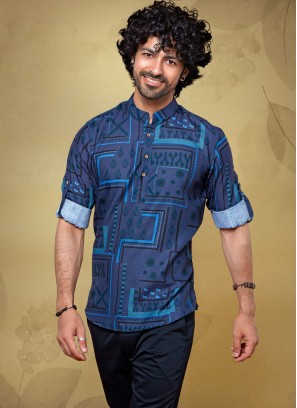 Trendy Kurta in Medium Blue