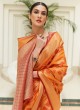 Gorgeous Orange Patola Silk Saree